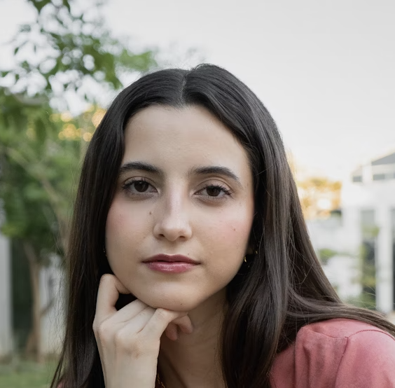 Young woman with long hair